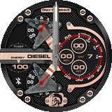 Diesel Mr Daddy 2.0 Chronograph Black Dial Black Leather Strap Watch For Men - DZ7350 Authentic Buy Shop Now