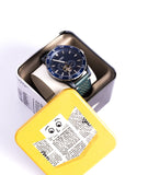Fossil Crewmaster Sports Automatic Blue Dial Blue Leather Strap Watch for Men - ME3149 Authentic Buy Shop Now