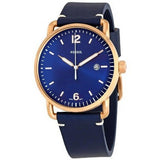 Fossil The Commuter Blue Dial Blue Leather Strap Watch for Men - FS5274 Authentic Buy Shop Now