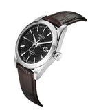 Tissot Gentleman Powermatic 80 Silicium Black Dial Brown Leather Strap Watch For Men - T127.407.16.051.01 Authentic Buy Shop Now