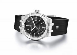 Maurice Lacroix Aikon Automatic Chronograph Black Dial Black Leather Strap Watch for Men - AI1808-SS000-330-2 Authentic Buy Shop Now