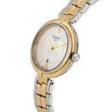 Tissot Flamingo Mother of Pearl White Dial Two Tone Steel Strap Watch For Women - T094.210.22.111.01 Authentic Buy Shop Now