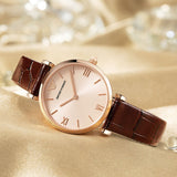 Emporio Armani Classic Quartz Pink Dial Brown Leather Strap Watch For Women - AR1911 Authentic Buy Shop Now