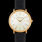 Michael Kors Jaryn Quartz White Dial Black Leather Strap Watch For Women - MK2472 Authentic Buy Shop Now