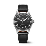 IWC Pilot's Mark XVIII 40mm Black Dial Black Leather Strap Watch for Men - IW327001 Authentic Buy Shop Now