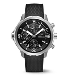 IWC Aquatimer Chronograph Black Dial Black Leather Strap Watch for Men - IW376803 Authentic Buy Shop Now