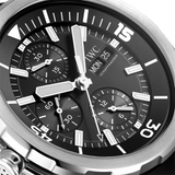 IWC Aquatimer Chronograph Black Dial Black Leather Strap Watch for Men - IW376803 Authentic Buy Shop Now