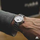 Maurice Lacroix Fiaba Moonphase White Mother of Pearl Dial Silver Steel Strap Watch for Women - FA1084-SS002-170-1 Authentic Buy Shop Now