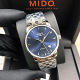Mido Baroncelli II Automatic Blue Dial Silver Steel Strap Watch For Men - M8600.4.15.1 Authentic Buy Shop Now