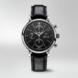 IWC Portofino Chronograph Black Dial Black Leather Strap Watch for Men - IW391008 Authentic Buy Shop Now