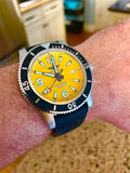 Breitling Superocean Automatic 44mm Yellow Dial Black Rubber Strap Watch for Men - A17367021I1S1 Authentic Buy Shop Now