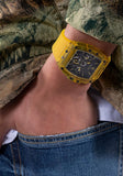 Guess Phoenix Multi Function Black Dial Yellow Rubber Strap Watch for Men - GW0203G6 Authentic Buy Shop Now