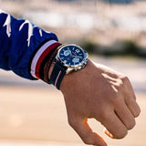 Tommy Hilfiger Decker Blue Dial Blue Rubber Strap Watch for Men - 1791476 Authentic Buy Shop Now