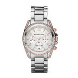 Michael Kors Blair Chronograph Silver Dial Silver Steel Strap Watch for Women - MK5459 Authentic Buy Shop Now
