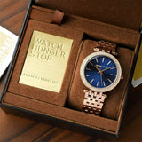 Michael Kors Darci Blue Dial Gold Steel Strap Watch for Women - MK3406 Authentic Buy Shop Now