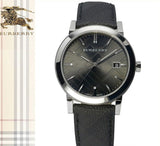 Burberry Heritage Grey Dial Black Leather Strap Watch for Men - BU9024 Authentic Buy Shop Now