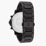 Tommy Hilfiger Tyson Chronograph Black Dial Black Steel Strap Watch For Men - 1710590 Authentic Buy Shop Now