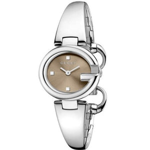Gucci Guccissima Quartz Diamonds Brown Dial Silver Steel Strap Watch For Women - YA134503 Authentic Buy Shop Now