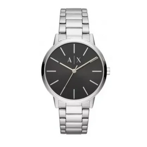Armani Exchange Cayde Analog Black Dial Silver Steel Strap Watch For Men - AX2700 Authentic Buy Shop Now