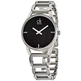 Calvin Klein Stately Black Dial Silver Steel Strap Watch for Women - K3G2312S Authentic Buy Shop Now