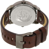 Diesel Mini Daddy Analog Blue Dial Brown Leather Strap Watch For Men - DZ7339 Authentic Buy Shop Now