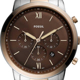 Fossil Neutra Chronograph Brown Dial Two Tone Steel Strap Watch for Men - FS5869 Authentic Buy Shop Now