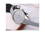 Calvin Klein Rebel Grey Dial Grey Leather Strap Watch for Women - K8P231Q4 Authentic Buy Shop Now