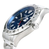 Versace Hellenyium GMT Blue Dial Silver Steel Strap Watch for Men - V11010015 Authentic Buy Shop Now