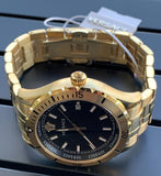 Versace Hellenyium Quartz Black Dial Gold Steel Strap Watch For Men - VE3A00820 Authentic Buy Shop Now