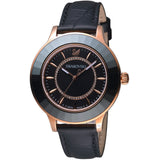 Swarovski Octea Lux Black Dial Black Leather Strap Watch for Women - 5414410 Authentic Buy Shop Now