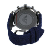 Emporio Armani Aviator Quartz Grey Dial Blue Fabric Strap Watch For Men - AR11144 Authentic Buy Shop Now
