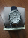 Michael Kors Parker White Dial Navy Blue Leather Strap Watch for Women - MK2293 Authentic Buy Shop Now