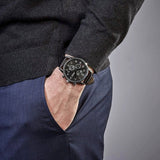 Hugo Boss Grand Prix Black Dial Black Leather Strap Watch for Men - 1513474 Authentic Buy Shop Now