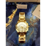 Burberry The City Gold Dial Gold Steel Strap Watch for Women - BU9753 Authentic Buy Shop Now
