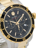 Movado Series 800 Chronograph Black Dial Two Tone Steel Strap Watch For Men - 2600146 Authentic Buy Shop Now