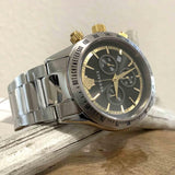 Versace Classic Chronograph Quartz Black Dial Silver Steel Strap Watch For Men - VEV700419 Authentic Buy Shop Now