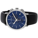 Calvin Klein Chronograph Blue Dial Black Leather Strap Watch for Men - K8Q371CN Authentic Buy Shop Now