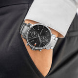 Tommy Hilfiger Daniel Black Dial Silver Steel Strap Watch for Men - 1710413 Authentic Buy Shop Now