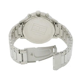 Tommy Hilfiger Hudson Chronograph White Dial Silver Steel Strap Watch For Men - 1791227 Authentic Buy Shop Now
