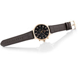 Tommy Hilfiger Daniel Black Dial Brown Leather Strap Watch for Men - 1710379 Authentic Buy Shop Now