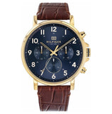 Tommy Hilfiger Daniel Blue Dial Brown Leather Strap Watch for Men - 1710380 Authentic Buy Shop Now