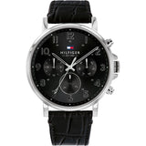 Tommy Hilfiger Daniel Black Dial Black Leather Strap Watch for Men - 1710381 Authentic Buy Shop Now