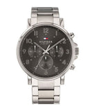 Tommy Hilfiger Chronograph Grey Dial Silver Steel Strap Watch for Men - 1710382 Authentic Buy Shop Now