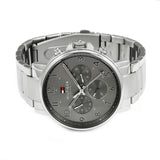 Tommy Hilfiger Chronograph Grey Dial Silver Steel Strap Watch for Men - 1710382 Authentic Buy Shop Now