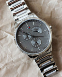 Tommy Hilfiger Brad Chronograph Quartz Grey Dial Silver Steel Strap Watch For Men - 1710385 Authentic Buy Shop Now