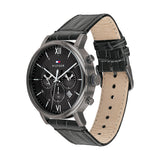 Tommy Hilfiger Evan Black Dial Black Leather Strap Watch for Men - 1710395 Authentic Buy Shop Now