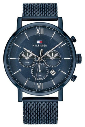 Tommy Hilfiger Evan Blue Dial Blue Mesh Bracelet Watch for Men - 1710397 Authentic Buy Shop Now