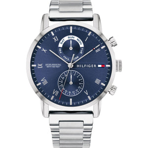 Tommy Hilfiger Kane Blue Dial Silver Steel Strap Watch for Men - 1710401 Authentic Buy Shop Now