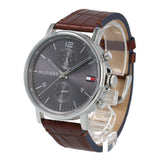 Tommy Hilfiger Daniel Grey Dial Brown Leather Strap Watch for Men - 1710416 Authentic Buy Shop Now