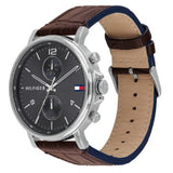 Tommy Hilfiger Daniel Grey Dial Brown Leather Strap Watch for Men - 1710416 Authentic Buy Shop Now